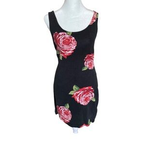 Xhilaration floral body con sleeveless dress M